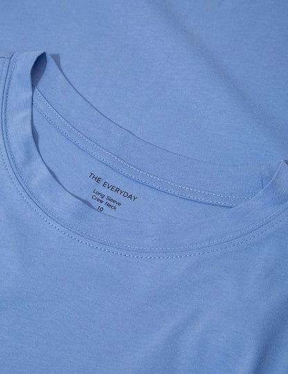 Saf Pamuklu Uzun Kollu T-shirt