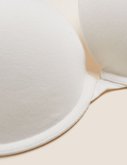 3'lü Pamuklu Push Up T-shirt Sütyeni