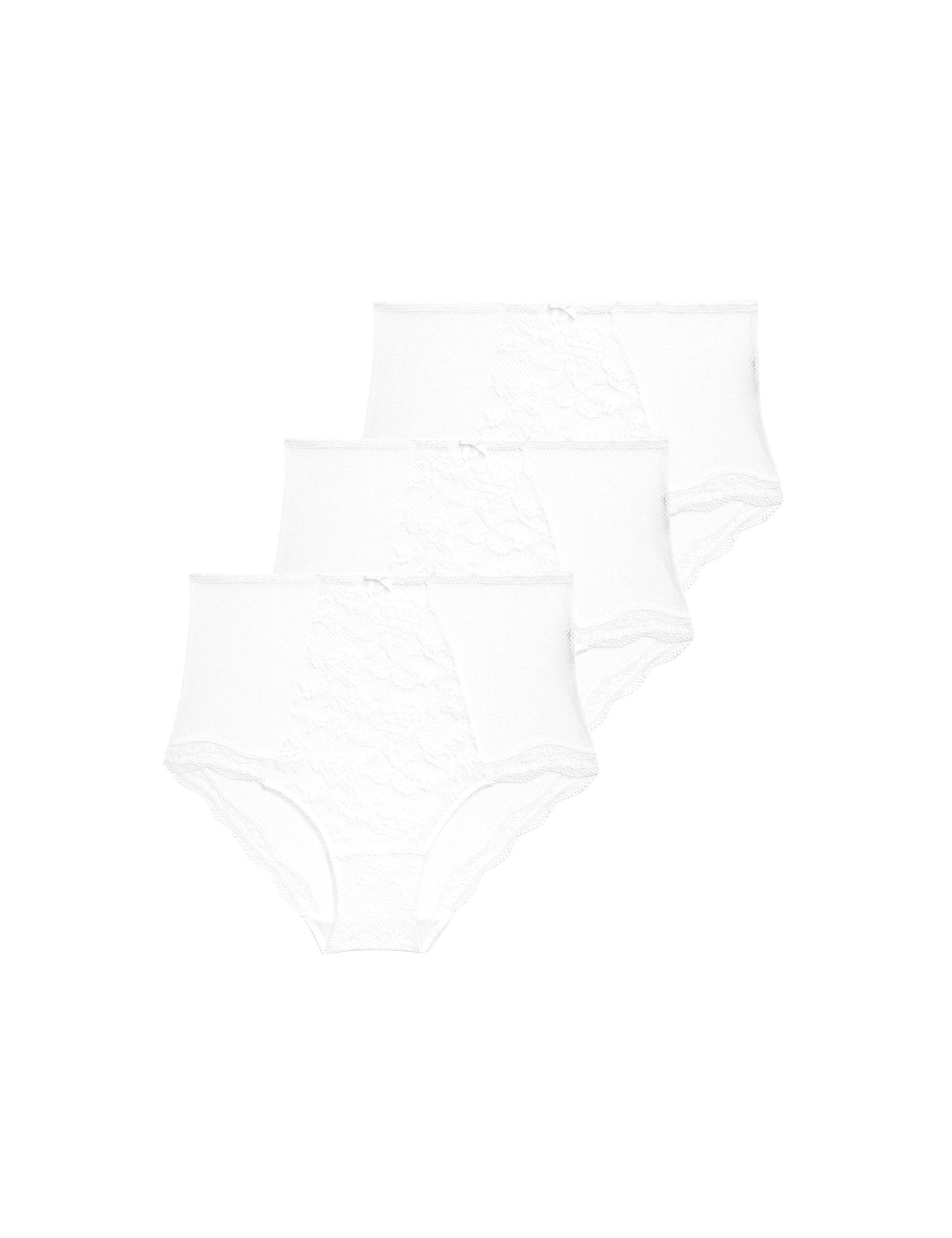 3’lü Dantelli Full Brief Külot