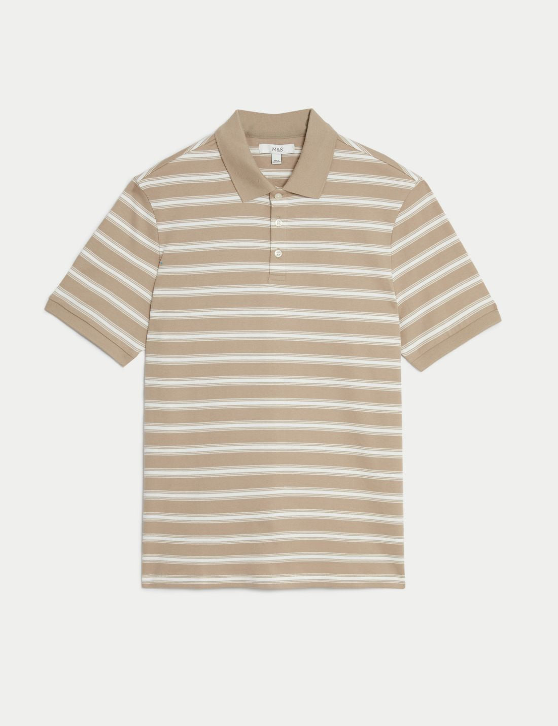 Saf Pamuklu Kısa Kollu Polo Yaka T-shirt
