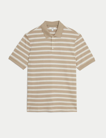 Saf Pamuklu Kısa Kollu Polo Yaka T-shirt