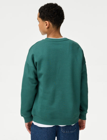 Pamuklu Minecraft Sweatshirt (6-16 Yaş)