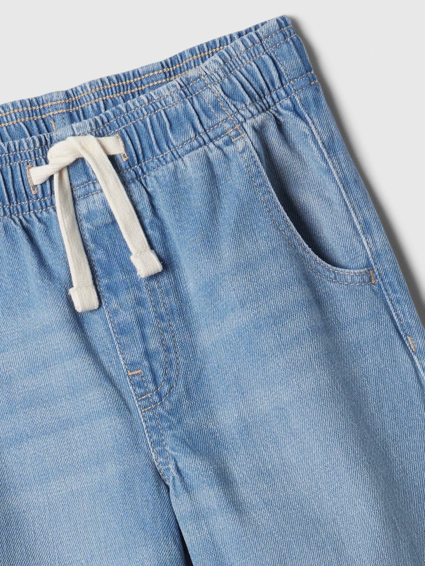 Açık Mavi Easy Wide Leg Jean Pantolon