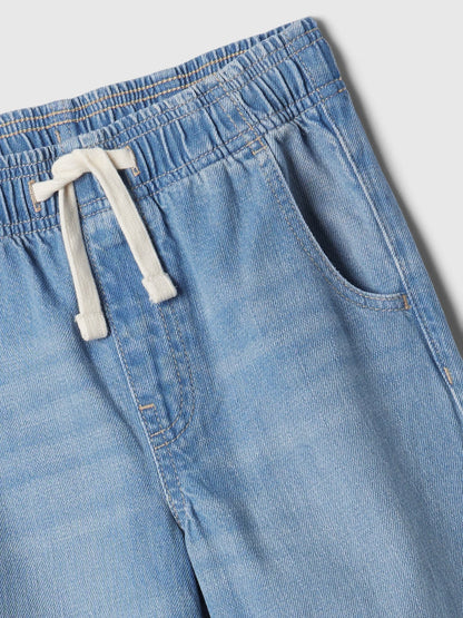 Açık Mavi Easy Wide Leg Jean Pantolon