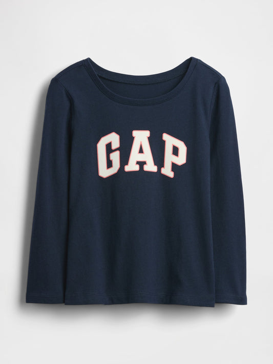 Lacivert Gap Grafik Baskılı T-shirt