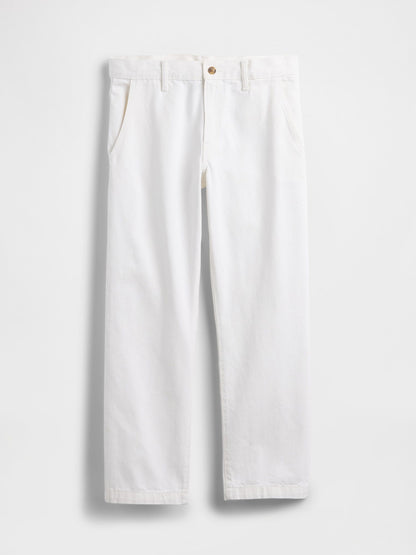 Beyaz Relaxed Straight Pantolon Jean