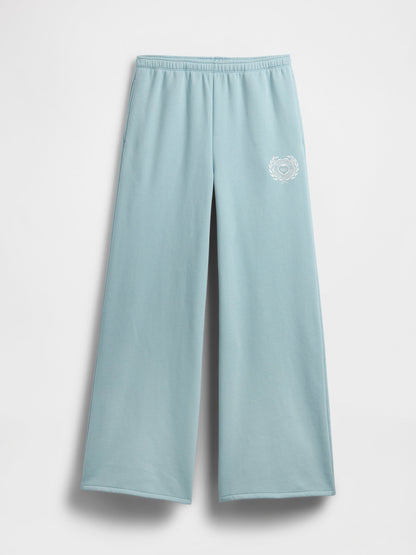 Açık Mavi High Rise Vintagesoft Heart Logo Baggy Eşofman Altı