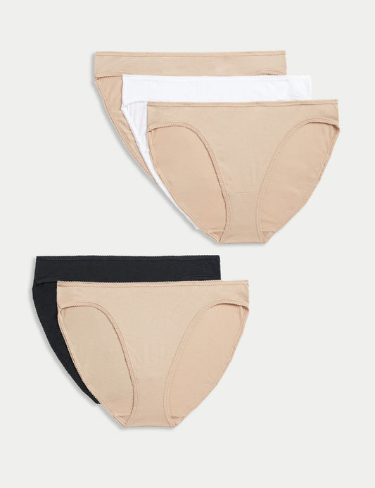 5'li Cotton Lycra:registered: High Leg Külot Seti