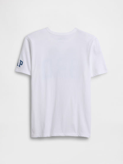 Beyaz Disney Big Bro Grafik Baskılı T-shirt