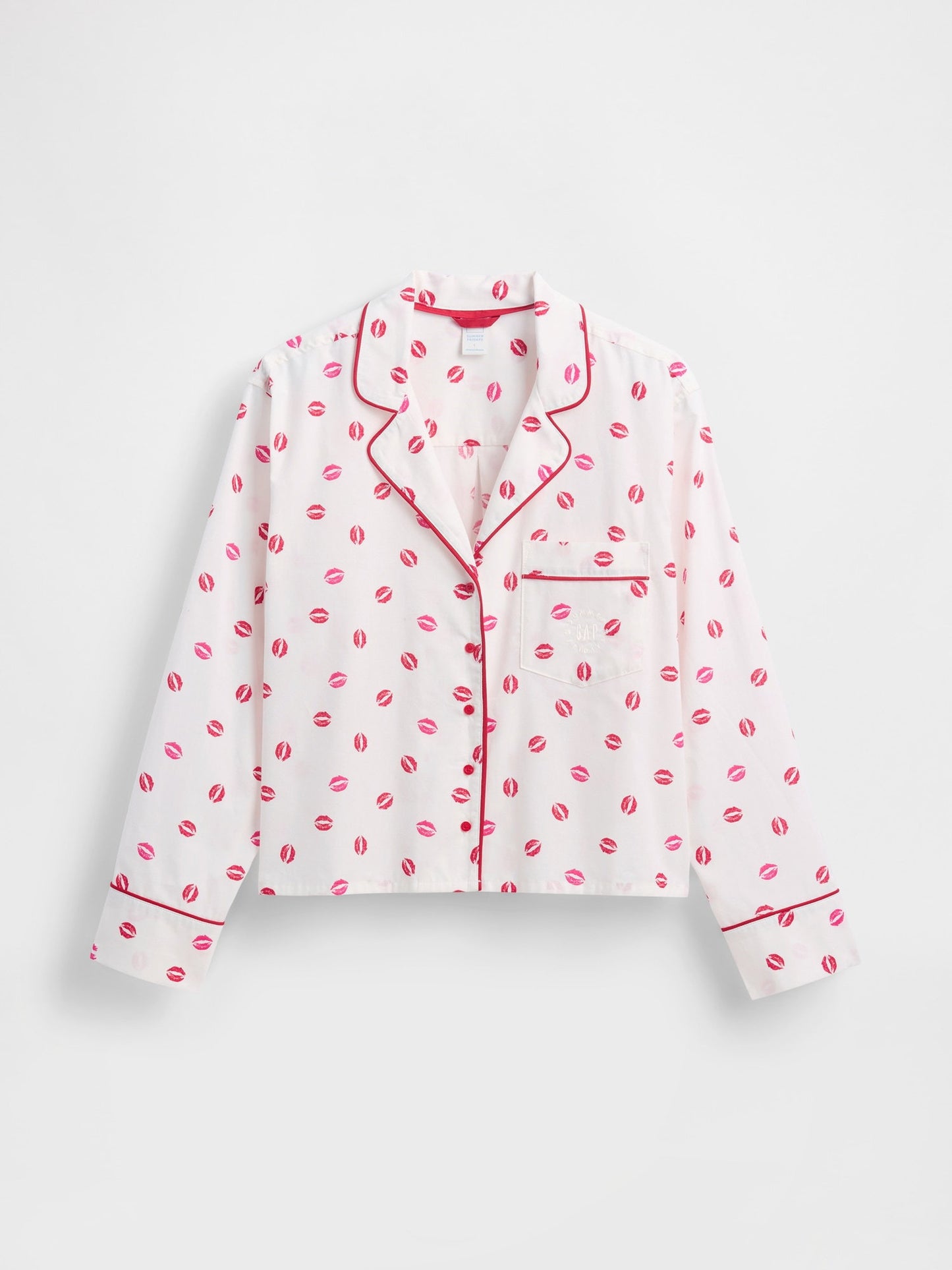 Kırık Beyaz Gap × Summer Fridays Relaxed Poplin Kiss Pijama Üstü