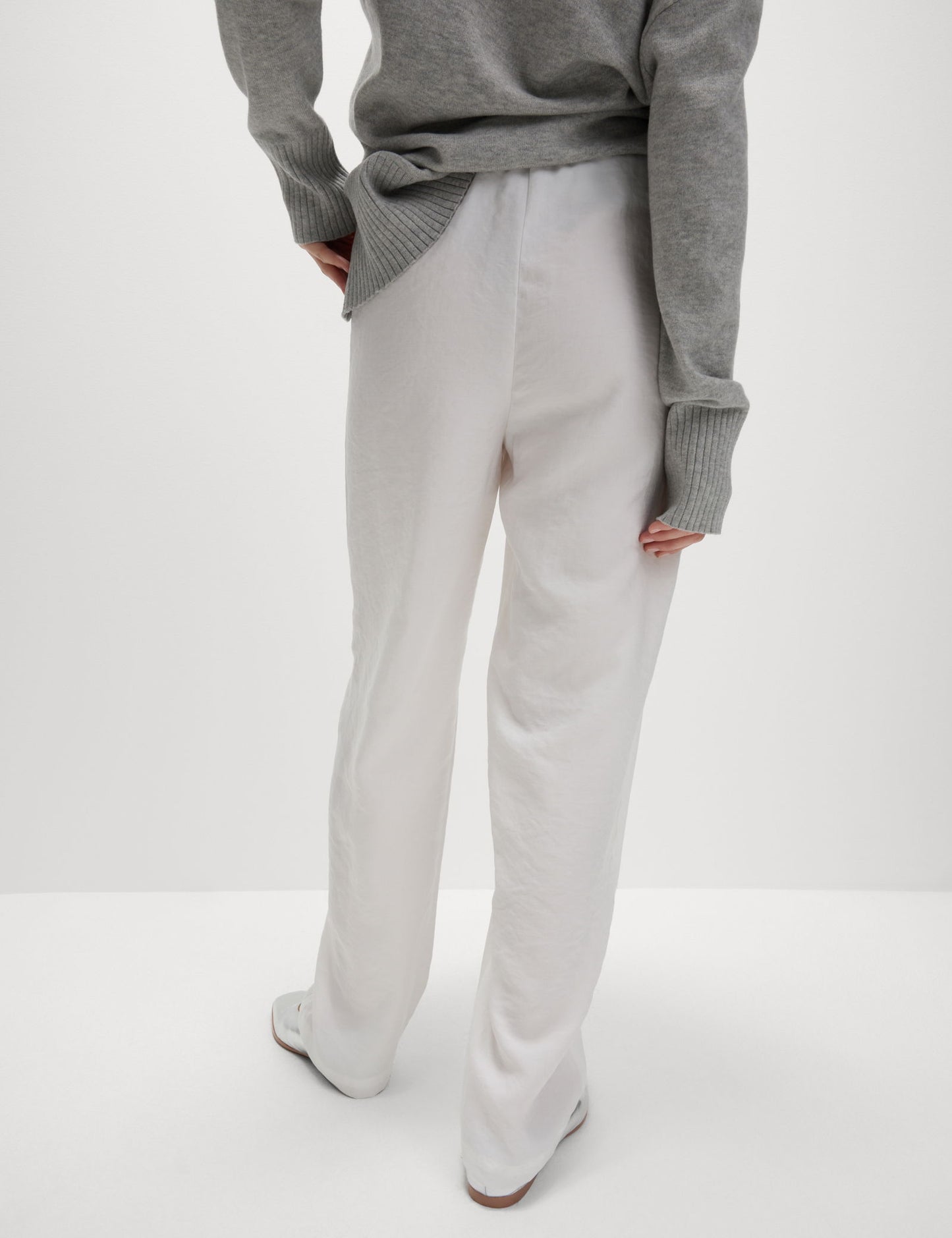 Lyocell Zengin Düz Straight Leg Pantolon
