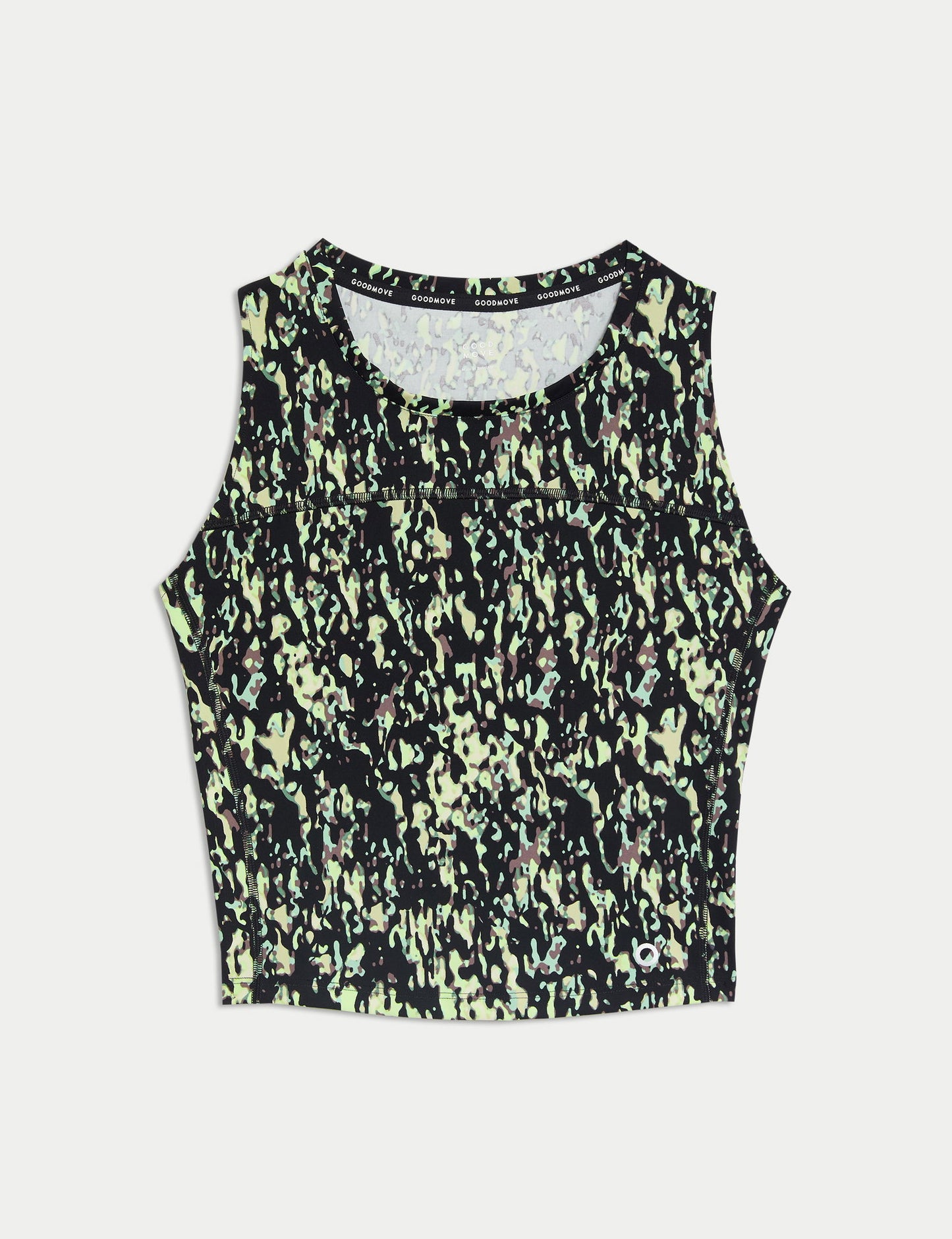 Fitted Fit Desenli Crop Sporcu Üstü