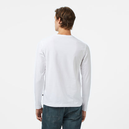 Nautica Erkek Beyaz Classic Fit Uzun Kollu T-shirt