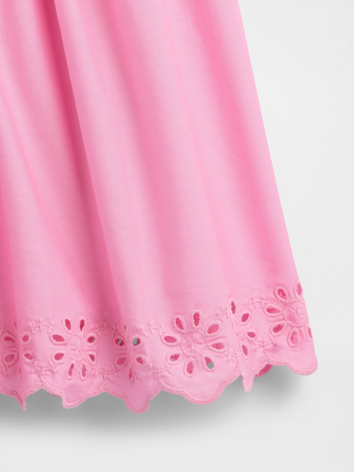 Pembe Kids Eyelet Volan Elbise