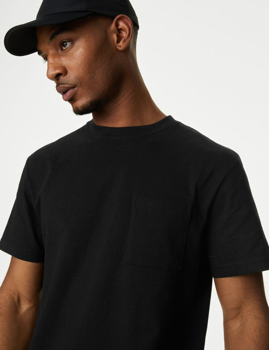 Saf Pamuklu Kısa Kollu T-shirt