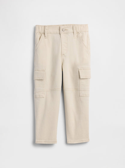 Krem Baggy Kargo Jean Pantolon