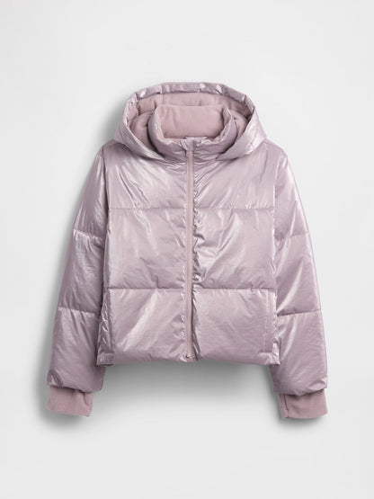 Mor Coldcontrol Max Shine Puffer Şişme Mont