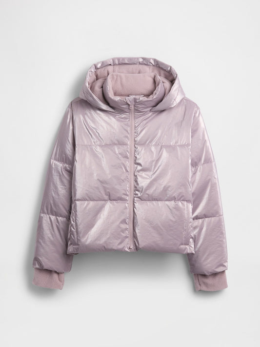 Mor Coldcontrol Max Shine Puffer Şişme Mont