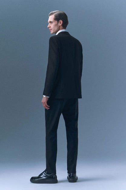 Damat Slim Fit Siyah Düz Damatlık &amp; Smokin Takim