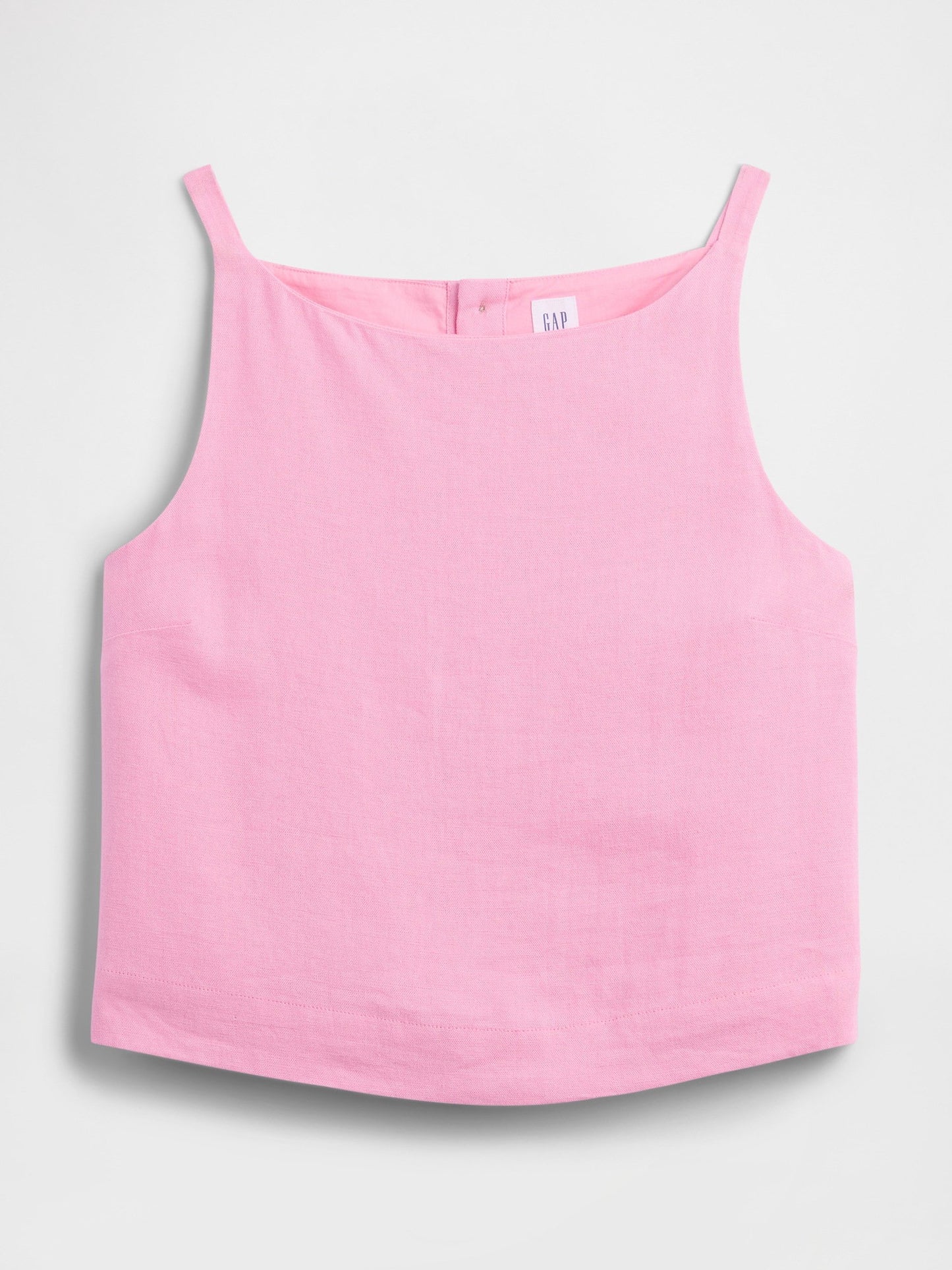 Açık Pembe Keten Karışımlı Apron Bluz