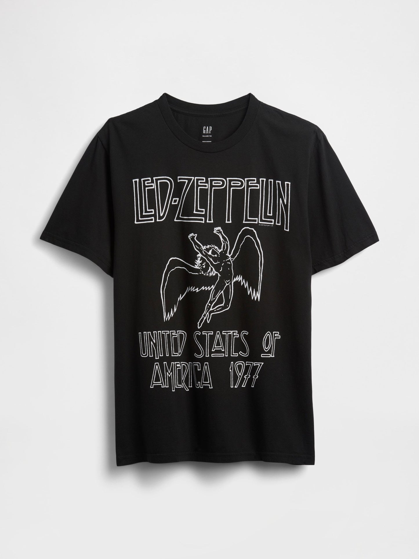 Siyah Led Zeppelin Relaxed Grafik Baskılı T-shirt