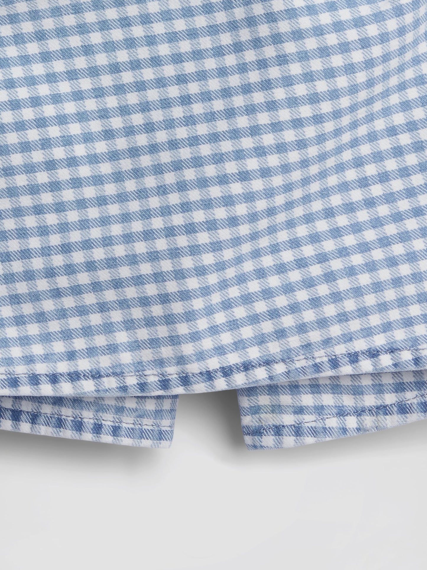Mavi Gingham Denim Wrap-front Mini Şort Etek