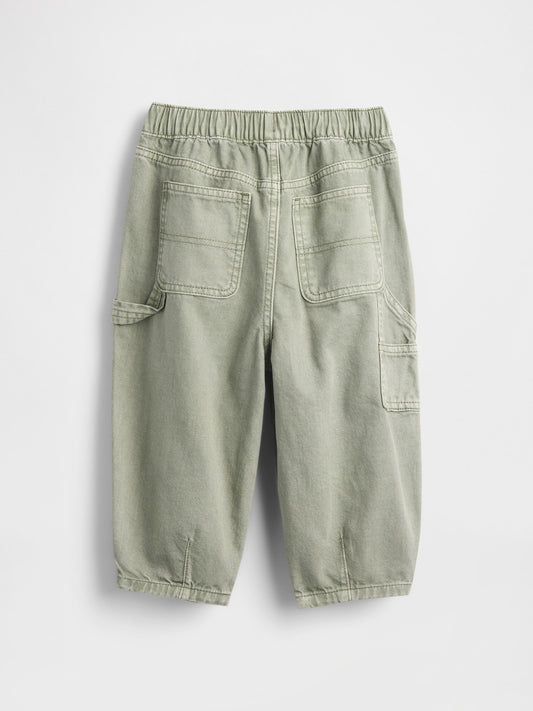 Yeşil Pull-on Barrel Carpenter Jean Pantolon