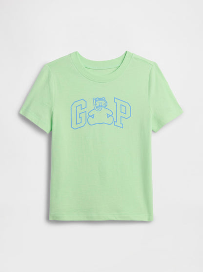 Açık Yeşil Grafik Baskılı T-shirt