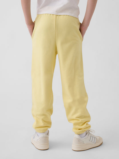 Sarı Relaxed Gap Logo Fransız Havlu Kumaş Jogger Eşofman Altı