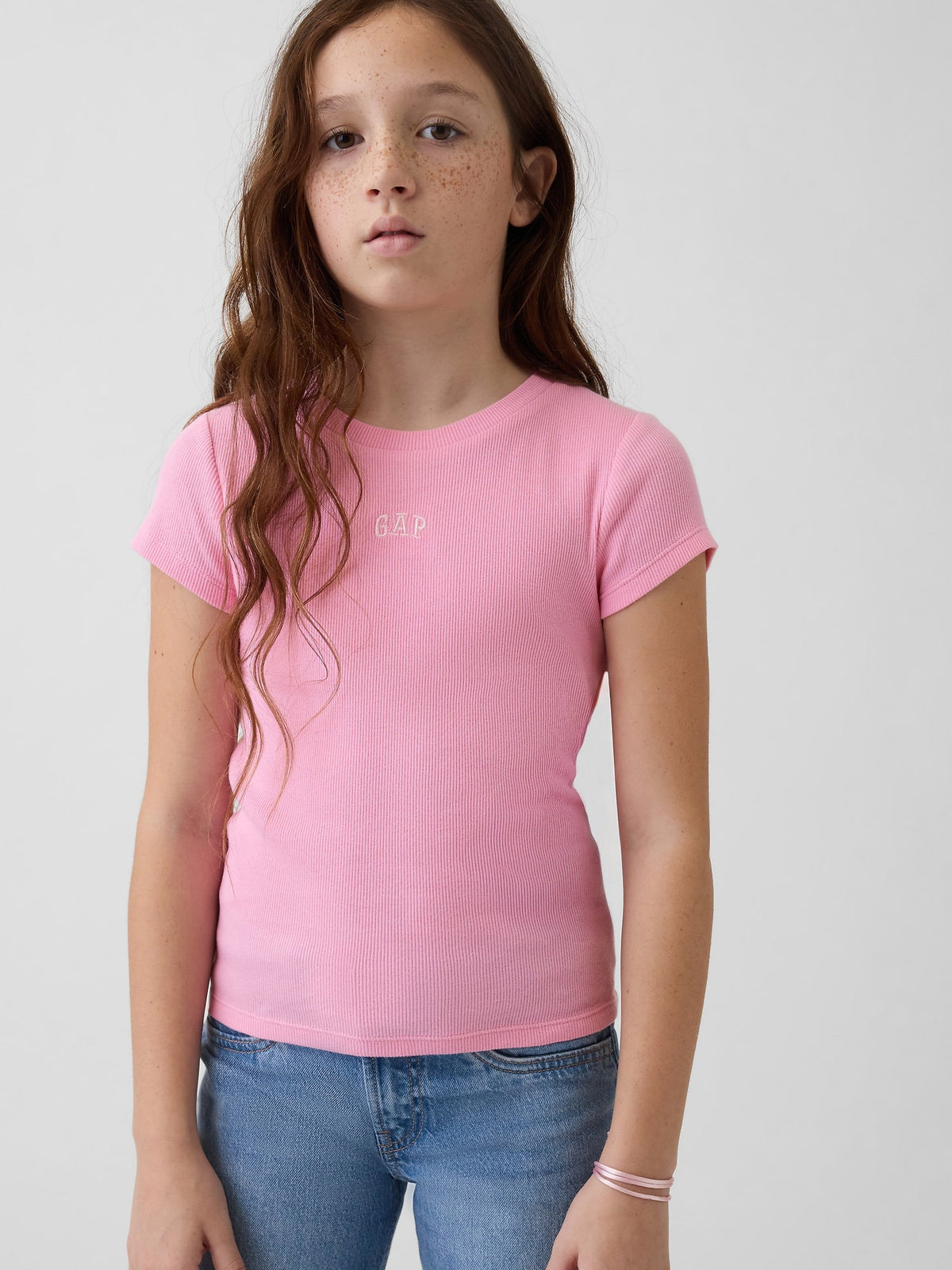 Pembe Arch Logo Rib T-shirt