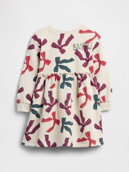 Çok Renkli Gap Baskılı Sweatshirt Elbise