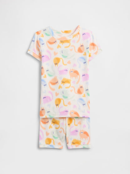 Beyaz %100 Organik Pamuk Pijama Takımı