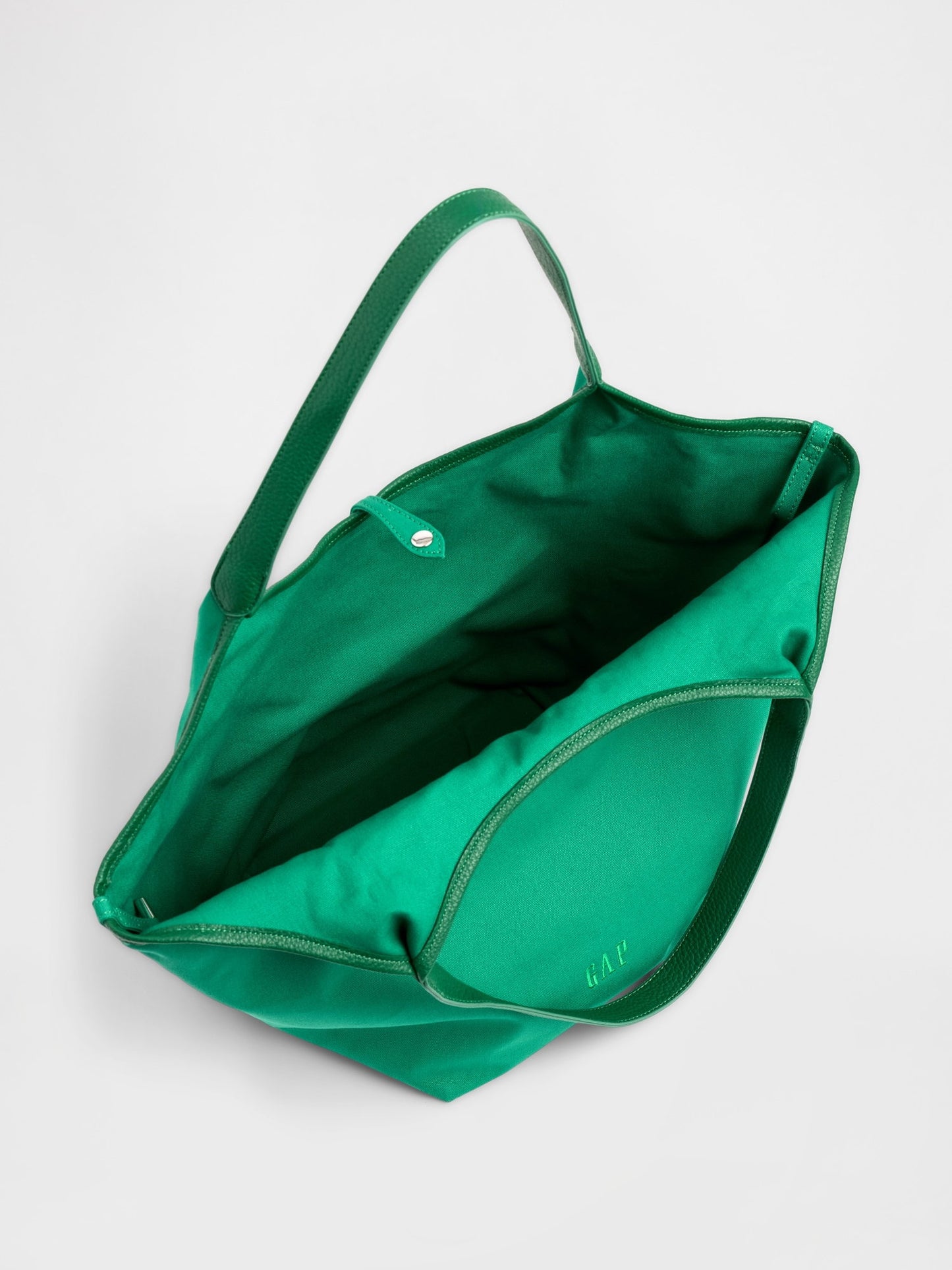 Açık Yeşil Kanvas Slouchy Tote Çanta