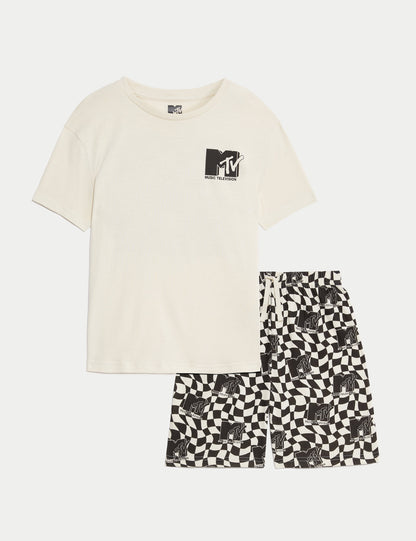 Saf Pamuklu Mtv:trade_mark: Baskılı Çocuk Pijama Takımı (6-16 Yaş)