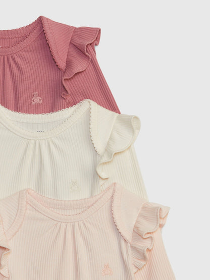 Bej First Favorites Tinyrib 3'lü Bodysuit Seti