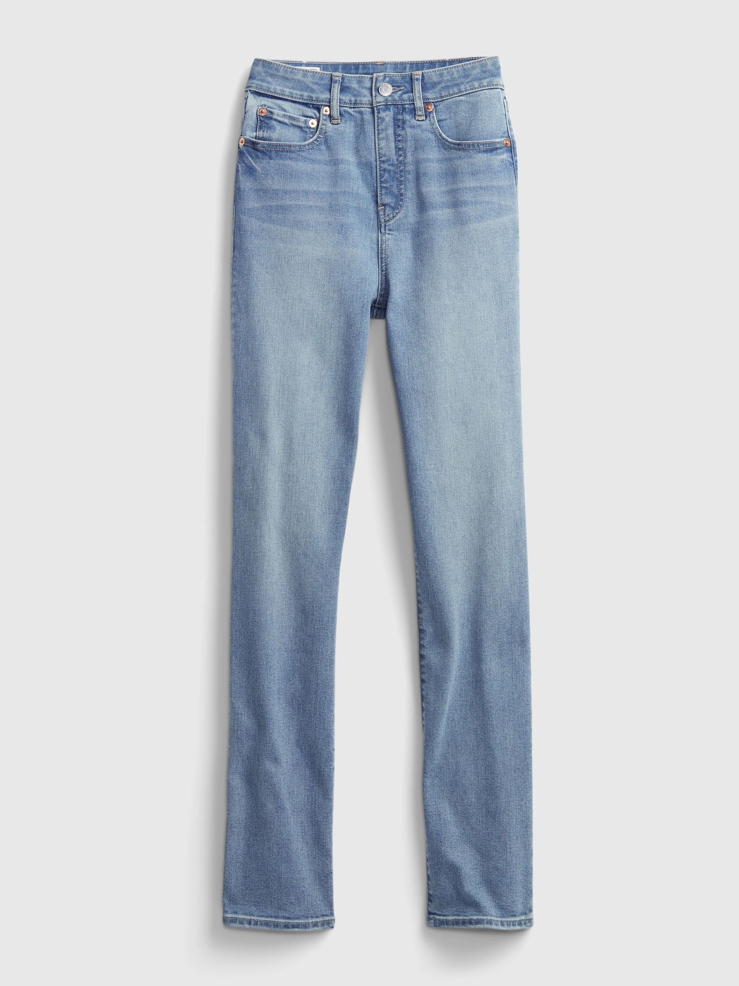 Açık Mavi High Rise Washwell™ Classic Straight Jean Pantolon