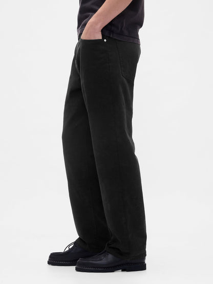 Siyah Relaxed Straight Jean Pantolon