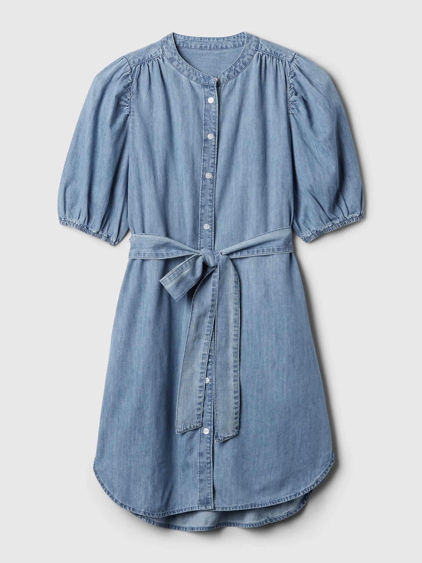Mavi Balon Kol Denim Elbise
