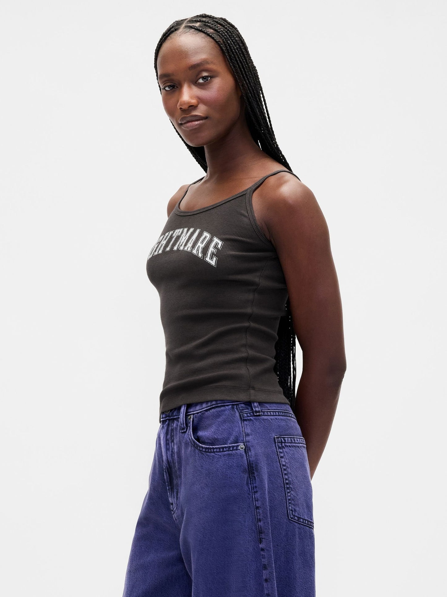 Siyah Gap × Disney Tim Burton’s The Nightmare Before Christmas Mini Rib Tank