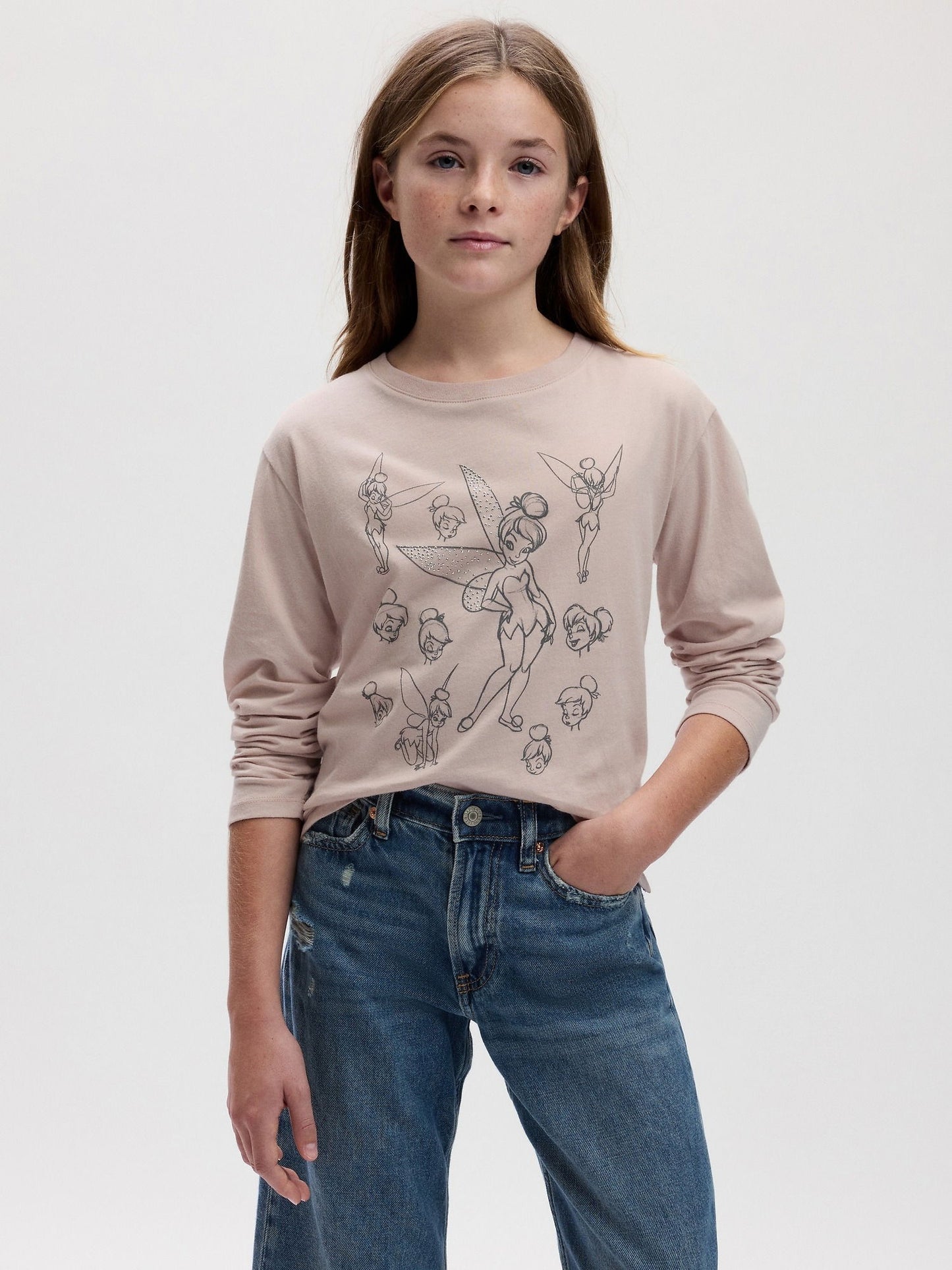 Pembe Organik Pamuk Disney Grafikli T-shirt