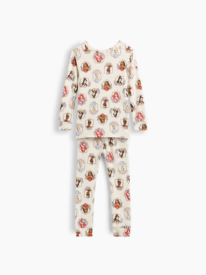 Krem Organik Brushed Pamuk Pijama Takımı