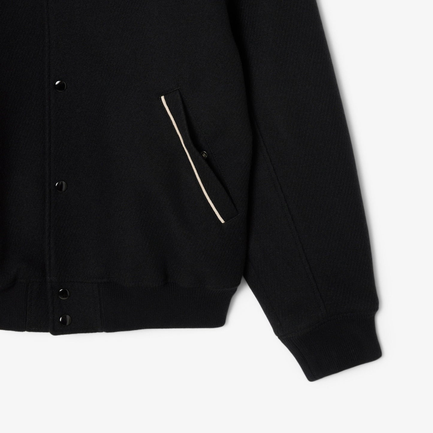 Lacoste Erkek Classic Fit Gömlek Yaka Baskılı Siyah Ceket