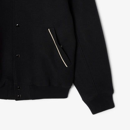 Lacoste Erkek Classic Fit Gömlek Yaka Baskılı Siyah Ceket