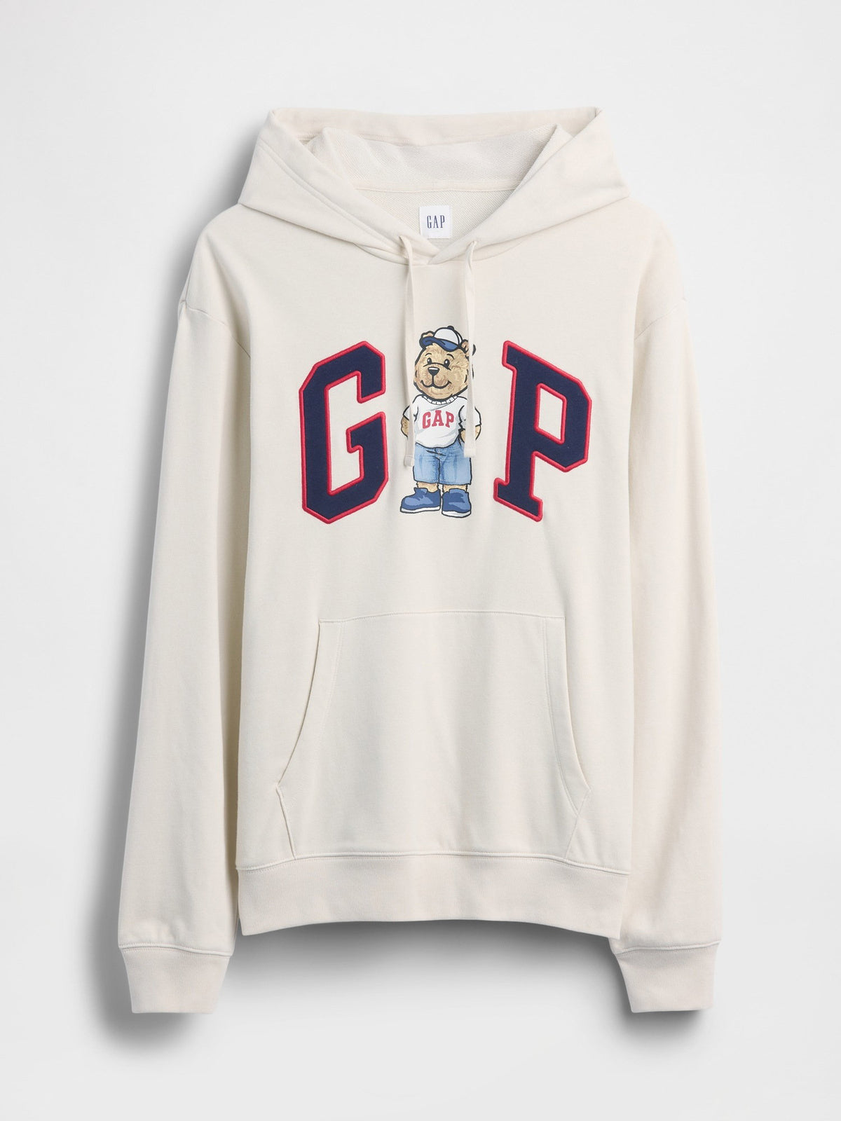 Beyaz Gap Logo Fransız Havlu Kumaş Sweatshirt