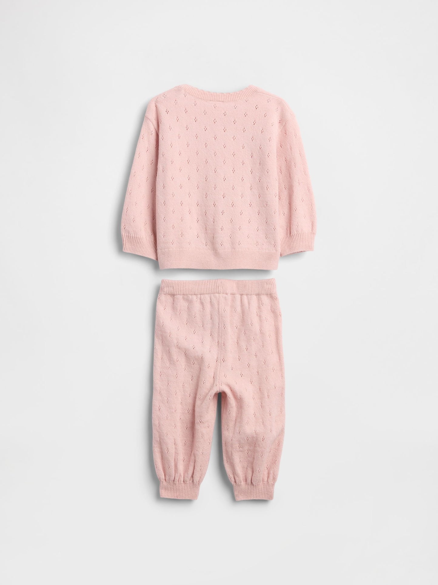 Toz Pembe Cashsoft Pointelle Outfit Set