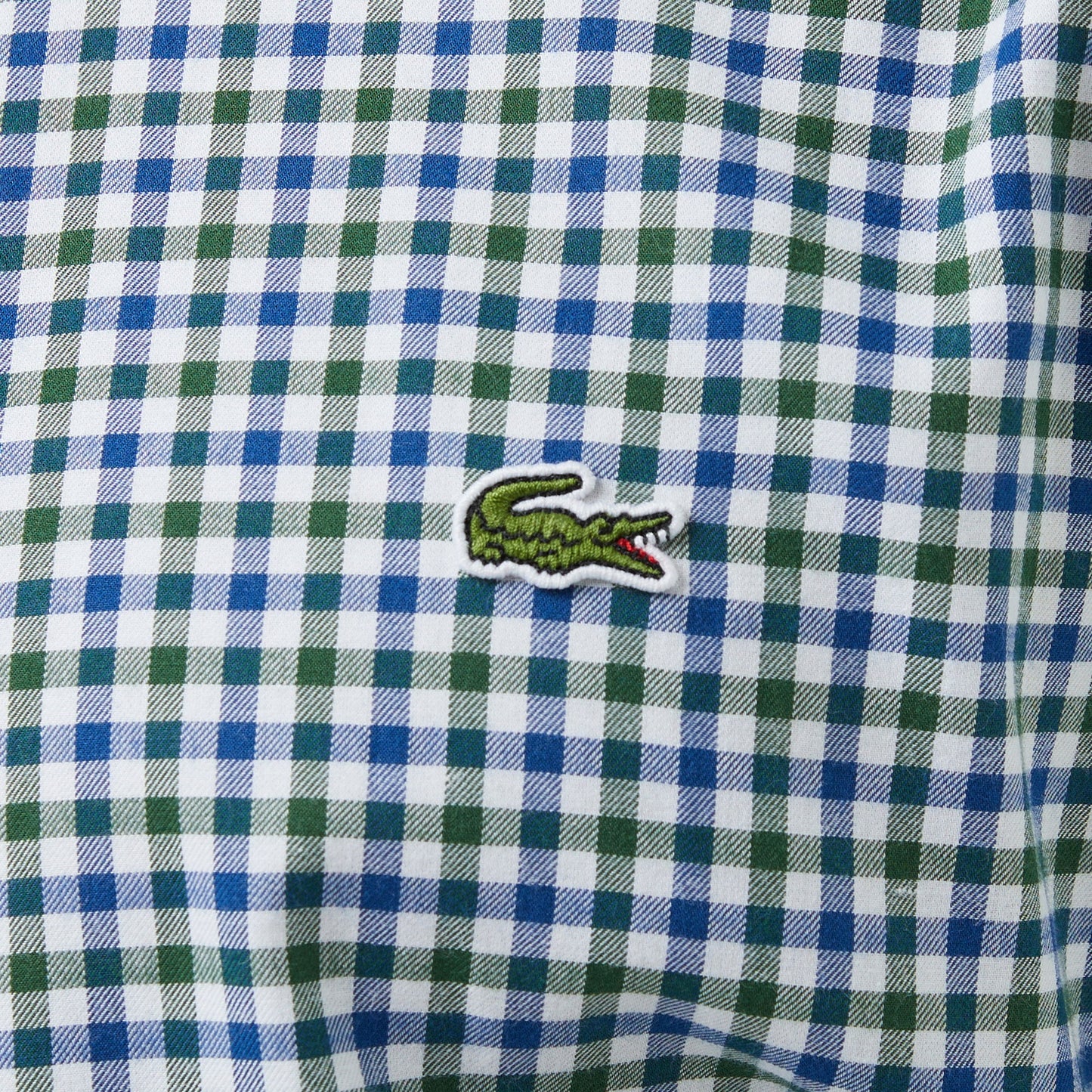 Lacoste Erkek Regular Fit Düğmeli Yaka Kareli Lacivert Gömlek