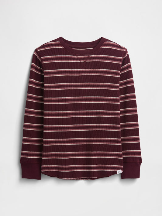 Bordo Stripe Waffle-knit T-shirt
