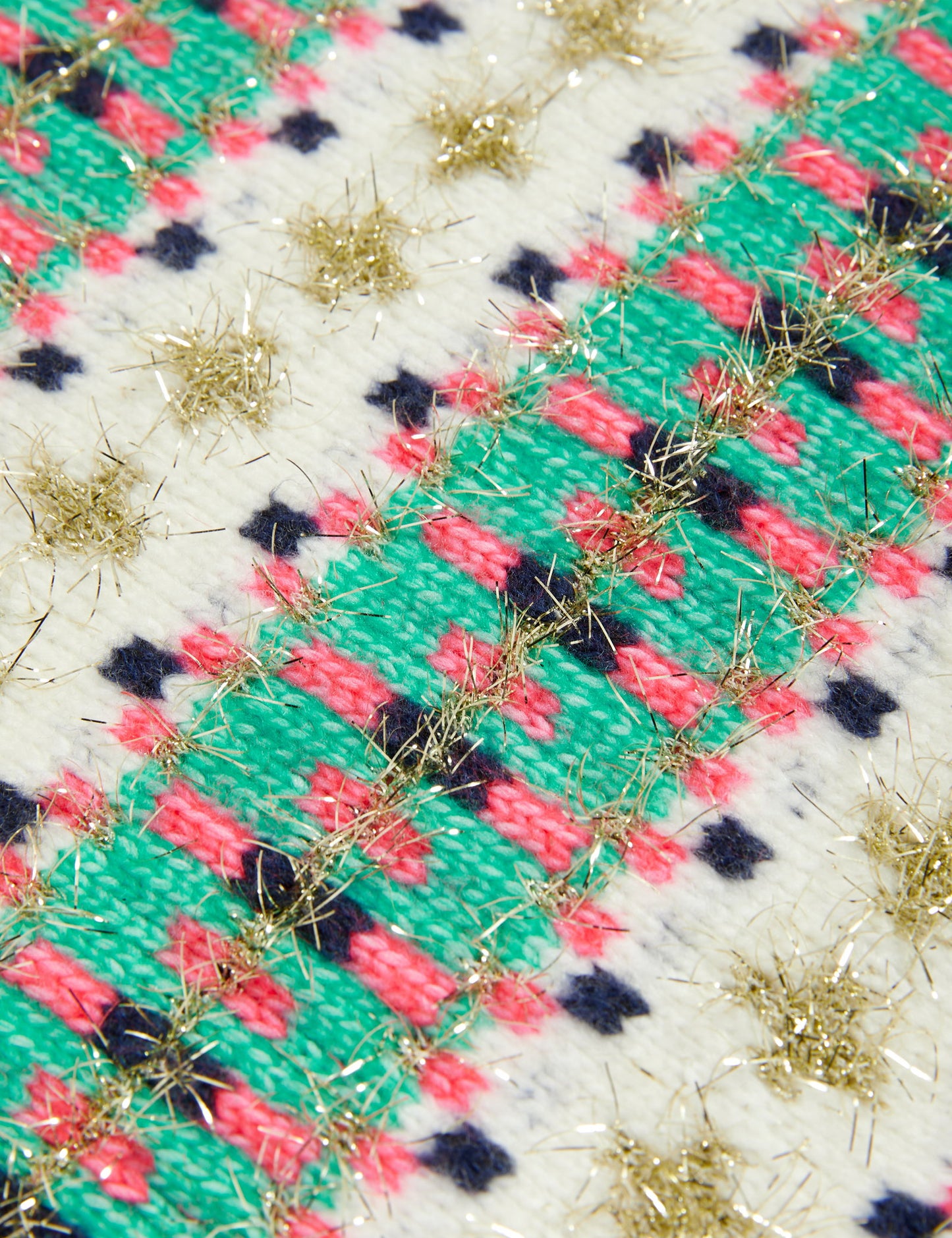Işıltılı Fair Isle Çizgili Kazak (2-10 Yaş)