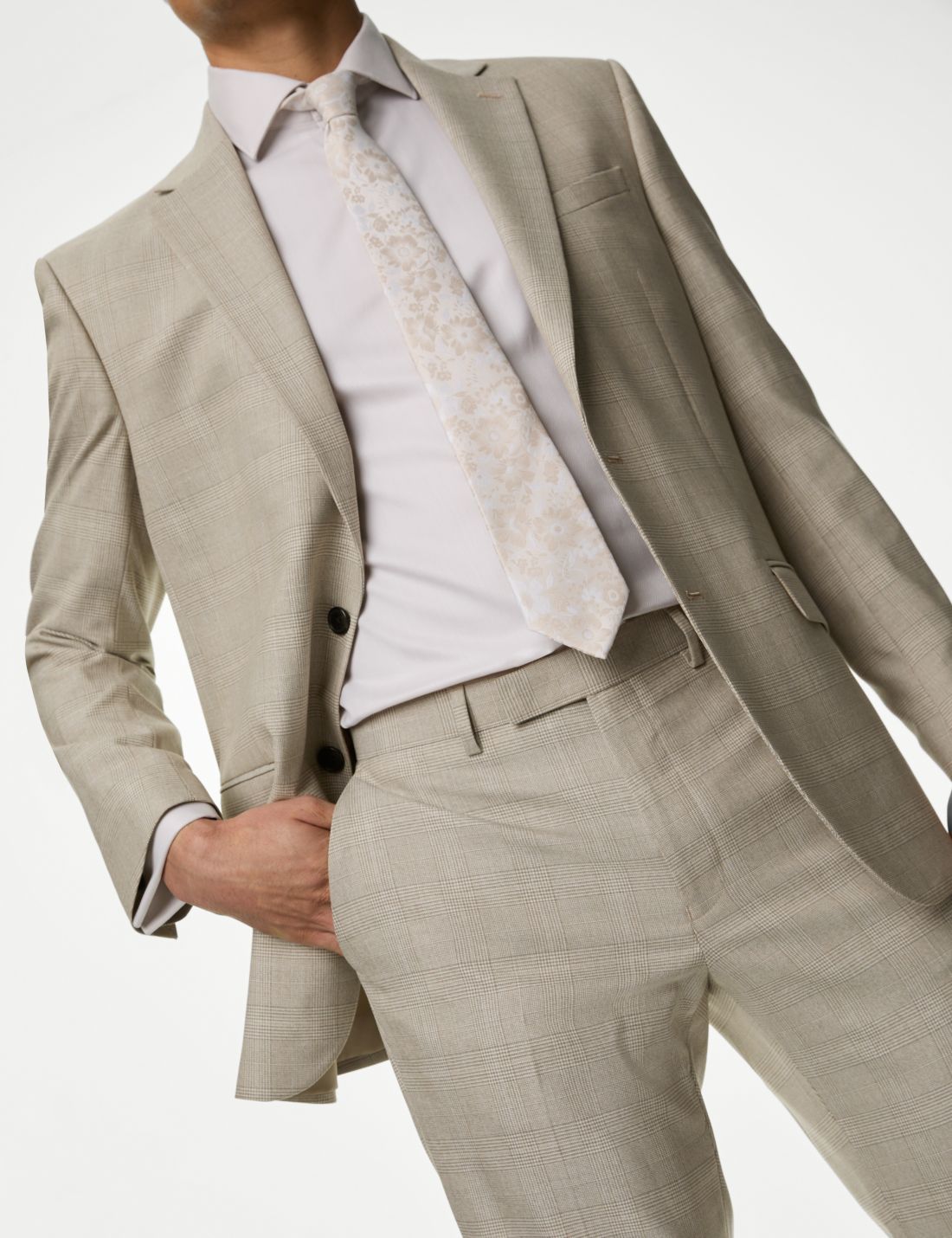 Regular Fit Ekose Desenli Klasik Pantolon
