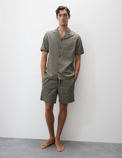 Pamuklu Desenli Pijama Üstü